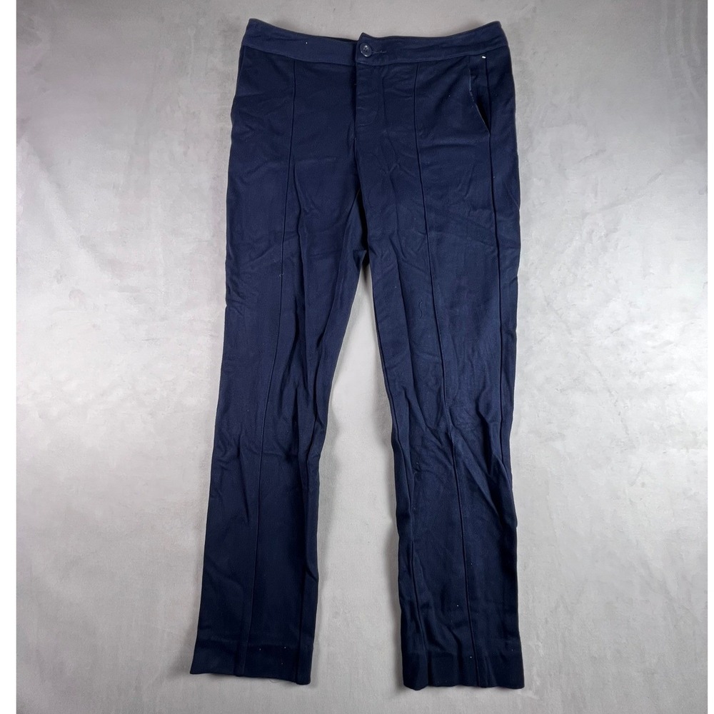Cabi Navy Blue Slim Leg Seamed Trousers Womens Size 4 Career Workwear Pants